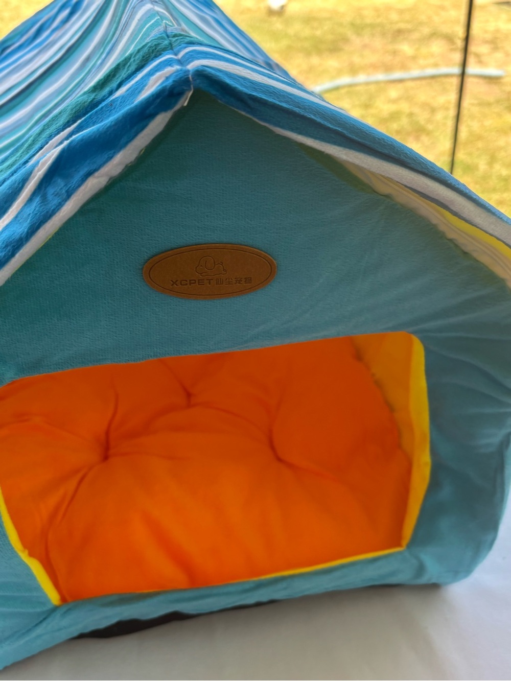 XCPET Blue & Orange Pet Bed House